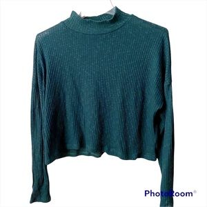 Wild Fable Cropped Mock Neck Top